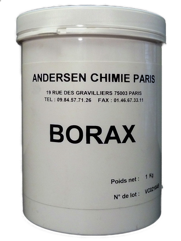 Poudre de borax purr Technoflux 1 kg.